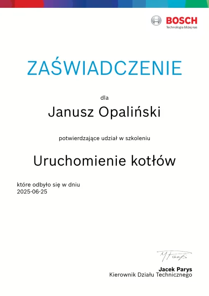 szkolenie instalacja kotłów